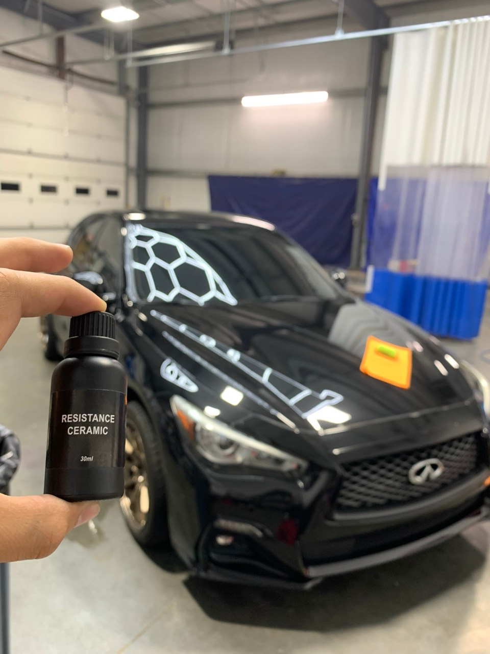 Ceramic coating on an Infiniti